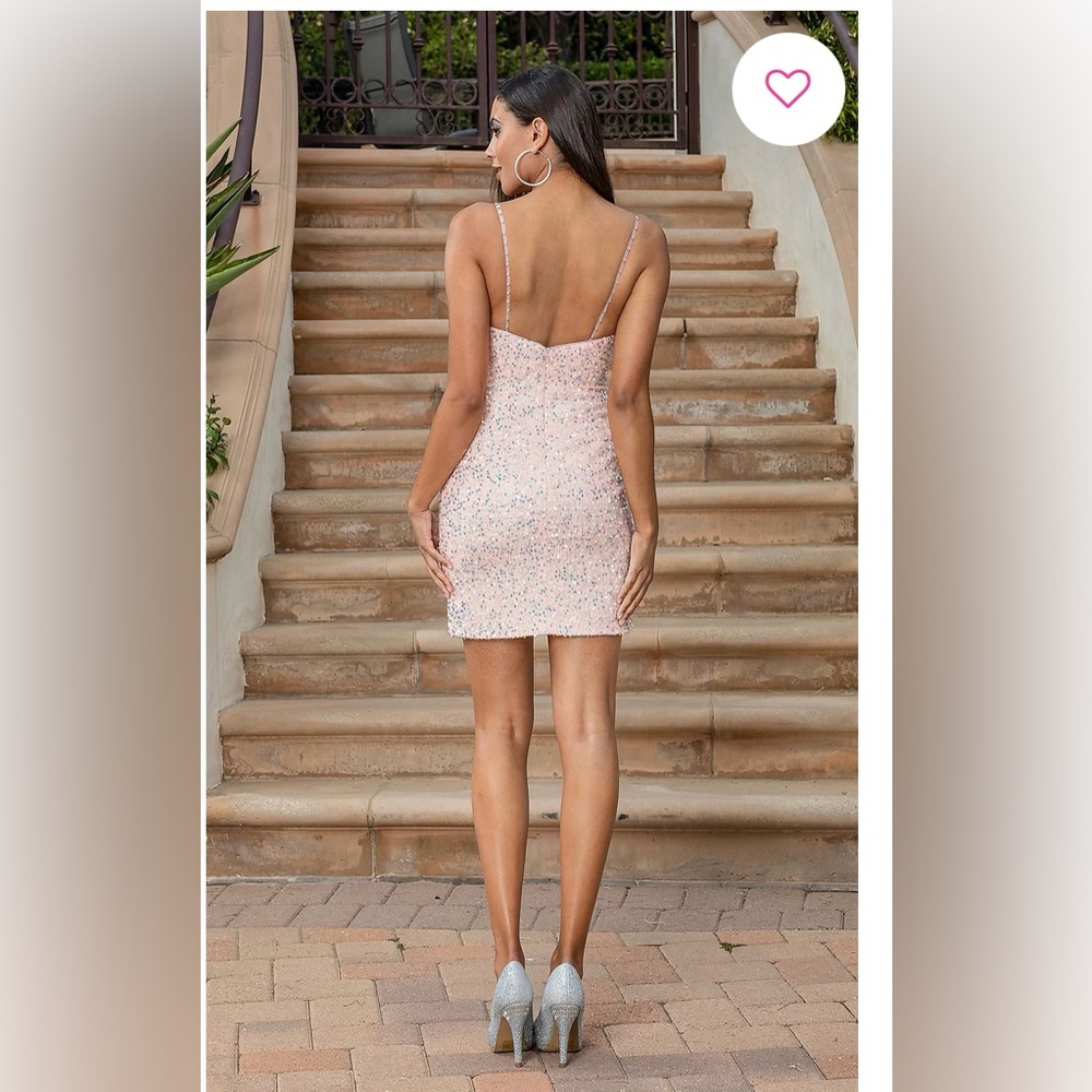 Light pink cocktail dress